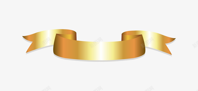 金属光泽金色饰带png免抠素材_新图网 https://ixintu.com 金属光泽 金色