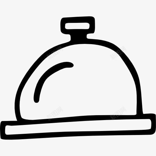 覆盖的托盘食品手工工具图标png_新图网 https://ixintu.com 保护 工具 手工制作 手工绘制的烹饪工具和用具 盖 盘 覆盖 轮廓 食品