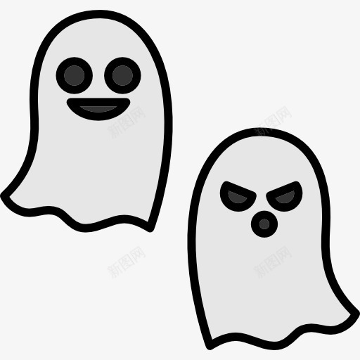 鬼图标png_新图网 https://ixintu.com 万圣节 可爱 恐怖 恐惧 鬼