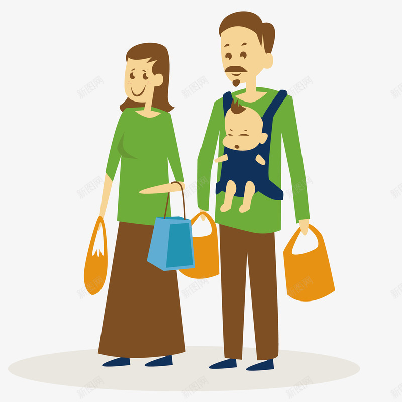 一家人带小孩逛街购物png免抠素材_新图网 https://ixintu.com SHOP 一家人 人物 商业 商务 家人 带小孩 母亲 绿色衣服 设计 购物 逛街 逛街购物 黄色手提袋
