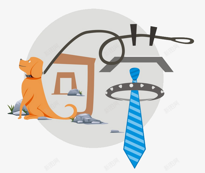 狗带网络用词png免抠素材_新图网 https://ixintu.com 创意设计 动物 狗带 网络用词 领带