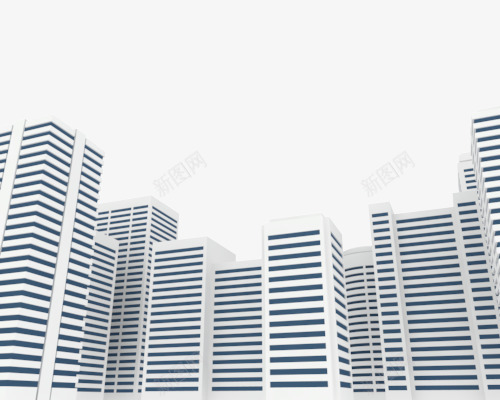 建筑圈png免抠素材_新图网 https://ixintu.com 城市建筑素材 建筑圈 白色 高楼林立 高耸风格