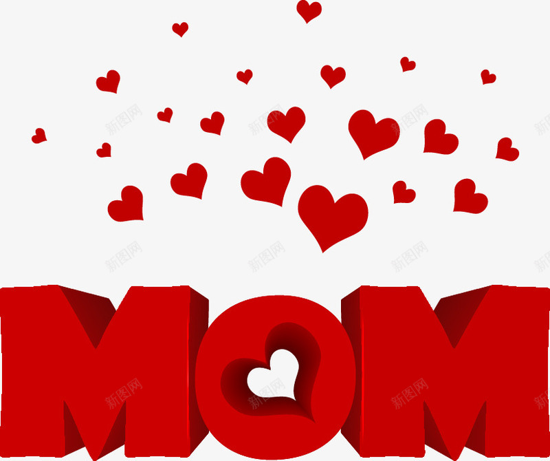 母亲节mompng免抠素材_新图网 https://ixintu.com mom 心 母亲节