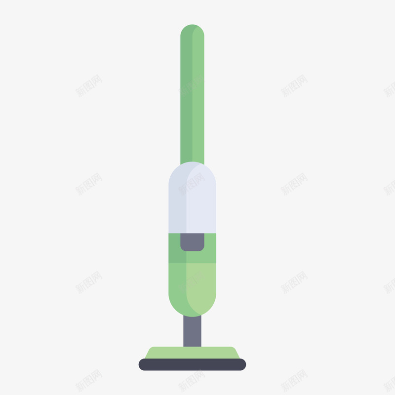 绿色拖把png免抠素材_新图网 https://ixintu.com 光泽 圆角 工具 洗刷 清洁 绿色 质感