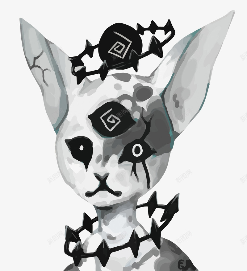 诡异的猫矢量图eps免抠素材_新图网 https://ixintu.com PNG PNG图片 PNG图片素材 PNG素材 PNG素材免费 PNG素材免费下载 卡通 可怕 恐怖 惊悚 猫 诡异 矢量图