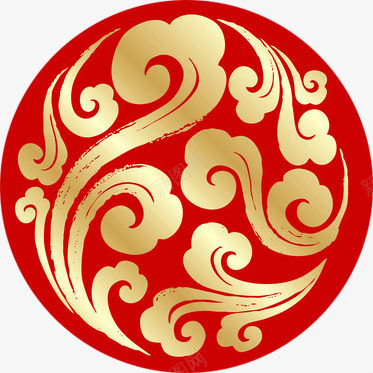 红云png免抠素材_新图网 https://ixintu.com 云 红色 金黄色