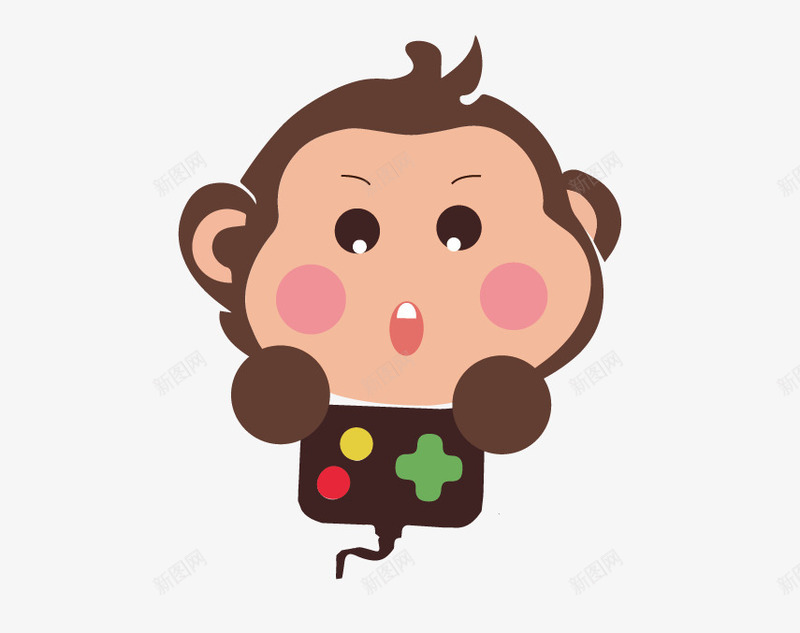 手绘卡通猴子png免抠素材_新图网 https://ixintu.com 卡通 手绘 猴子