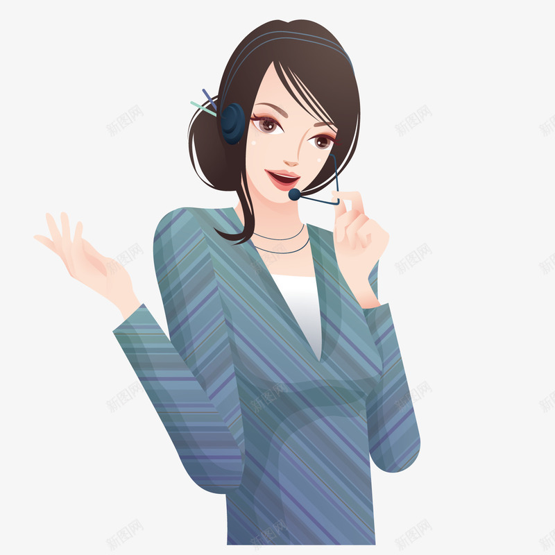 知性优雅白富美png免抠素材_新图网 https://ixintu.com 卡通 白富美 知性