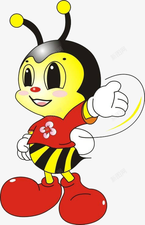 帅气的小蜜蜂png免抠素材_新图网 https://ixintu.com 卡通 手绘 简笔画 蜜蜂 辛勤 黄色