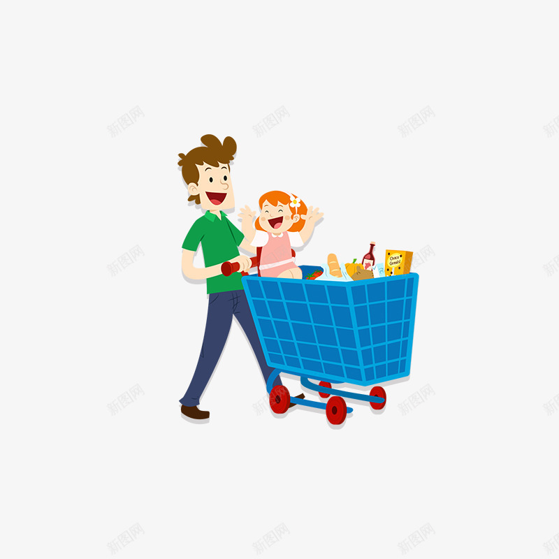 彩色商场购物元素png免抠素材_新图网 https://ixintu.com 卡通 可爱 商务 圆轮 彩色 电商 纹理 购物 购物车 车子