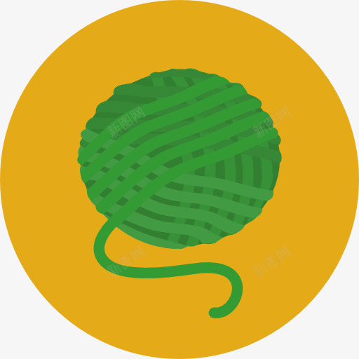 羊毛球图标png_新图网 https://ixintu.com 器皿 工具 手工 爱好和自由的时间 缝纫 羊毛球 针