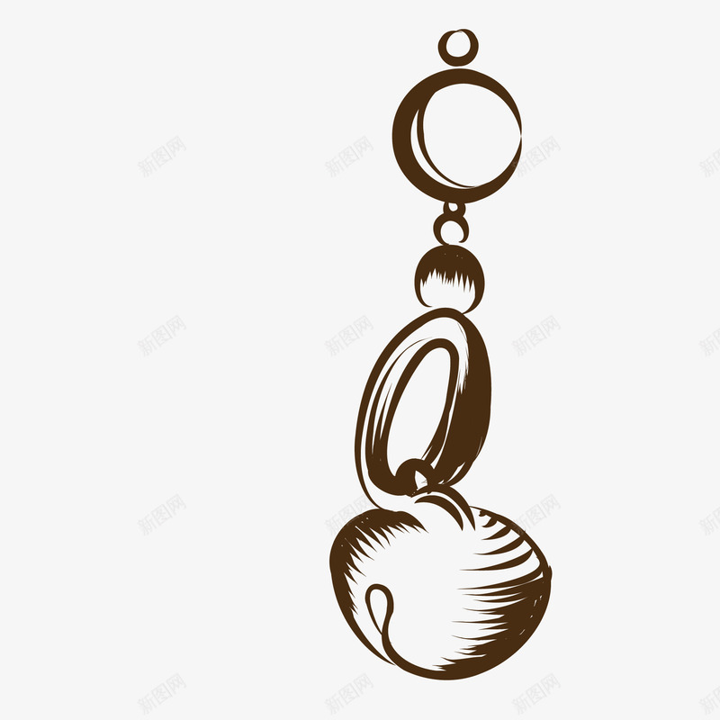 吊坠矢量图eps免抠素材_新图网 https://ixintu.com 吊坠 手绘 耳坠 矢量图