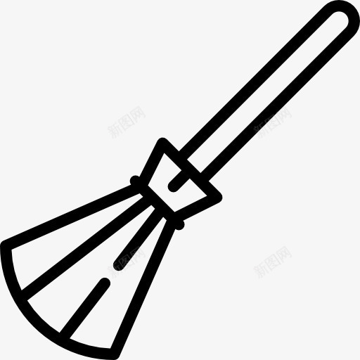 扫帚图标png_新图网 https://ixintu.com 万圣节 女巫 恐怖 恐惧 扫帚