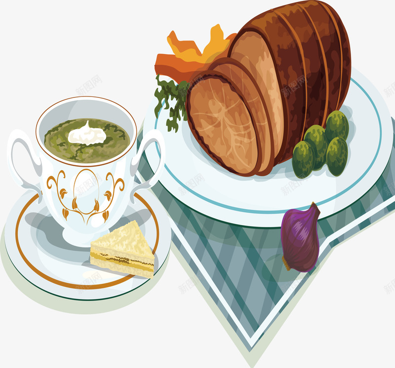 西式菜肴png免抠素材_新图网 https://ixintu.com 培根 奶茶 牛排 肉片 西式餐厅