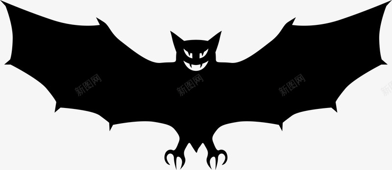 黑色卡通蝙蝠png免抠素材_新图网 https://ixintu.com 万圣节 卡通吸血鬼 妖魔鬼怪 惊悚恐怖 鬼节 黑色蝙蝠