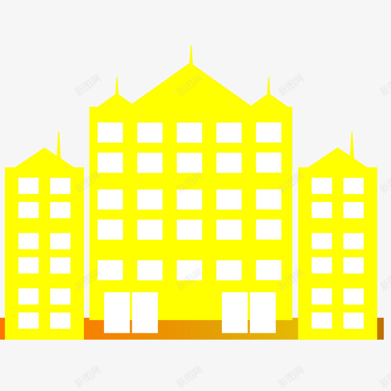 黄色高楼豪华酒店png免抠素材_新图网 https://ixintu.com 矢量素材 豪华 豪华酒店 酒店 高楼 黄色