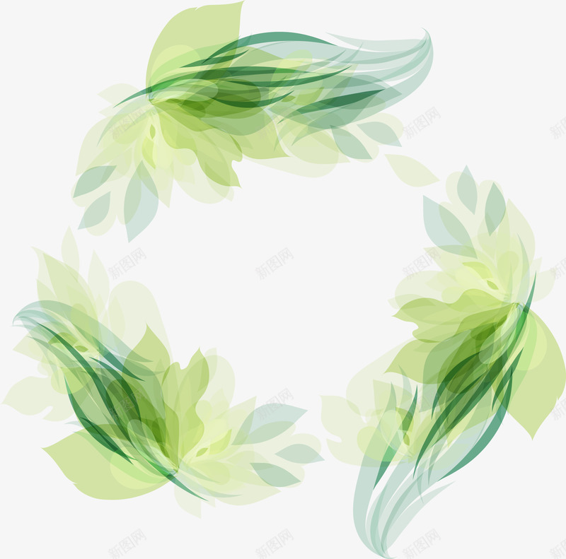 绿色植物优雅矢量图ai免抠素材_新图网 https://ixintu.com 优雅素材 矢量素材 素材 绿色植物 矢量图