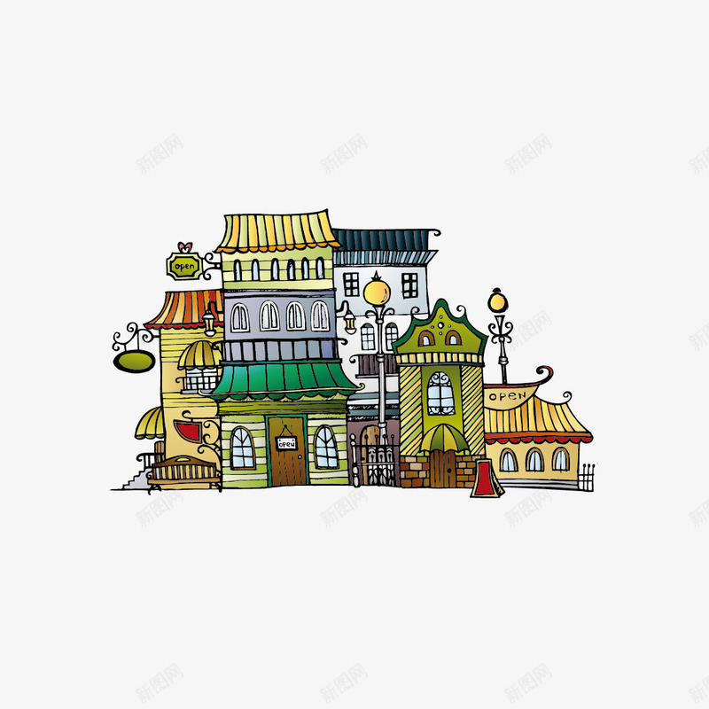 建筑房产矢量图ai免抠素材_新图网 https://ixintu.com 建筑 房产 房子 矢量图