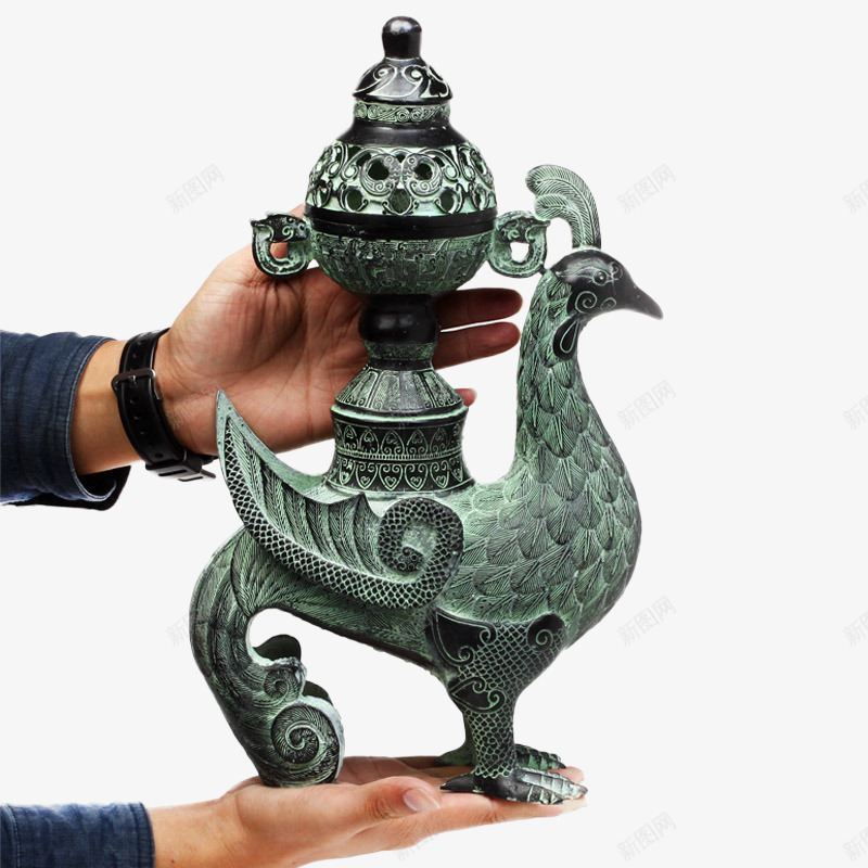 青铜鸟尊尺寸png免抠素材_新图网 https://ixintu.com 产品实物 古典 古董 工艺品 摆件 摆设 青铜器 鸟