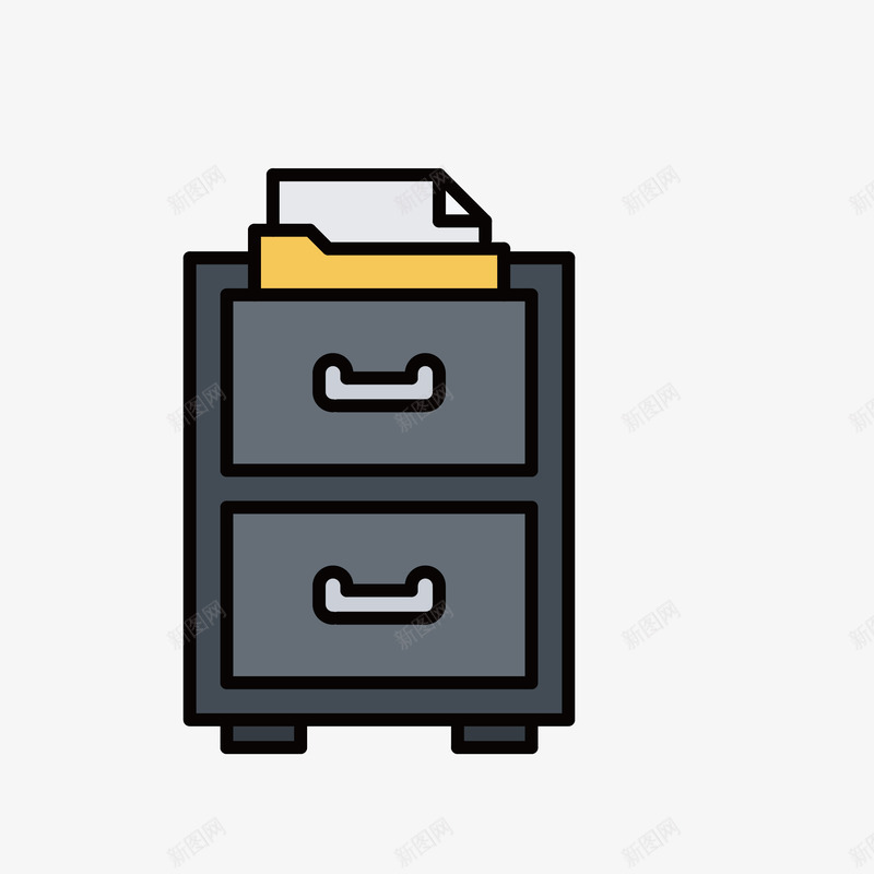 柜子手绘创意图矢量图eps免抠素材_新图网 https://ixintu.com 免抠图PNG 创意 商业 柜子描边手绘 黑色 矢量图