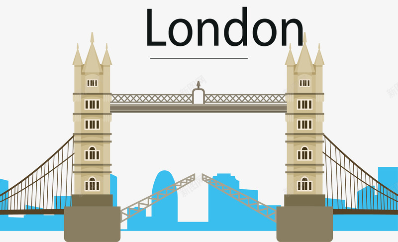 英国伦敦大桥海报矢量图ai免抠素材_新图网 https://ixintu.com 伦敦大桥 伦敦旅游 旅游 旅游季 矢量png 矢量图