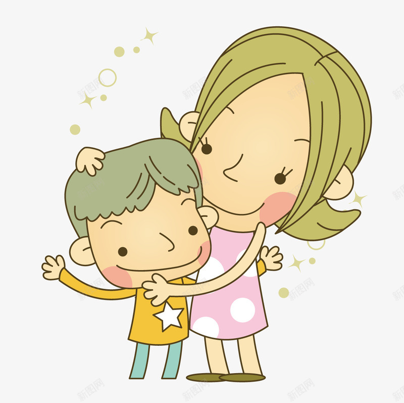抱着儿子的母亲矢量图ai免抠素材_新图网 https://ixintu.com 儿子 抱着 母亲 矢量图