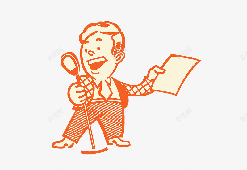 广播媒体宣传png免抠素材_新图网 https://ixintu.com 人物采访 免抠 卡通手绘 媒体传播 媒体宣传 广告宣传 插画 新闻采访