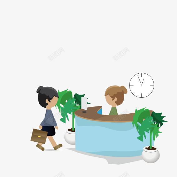 上班的女孩png免抠素材_新图网 https://ixintu.com 上班 女孩 时间