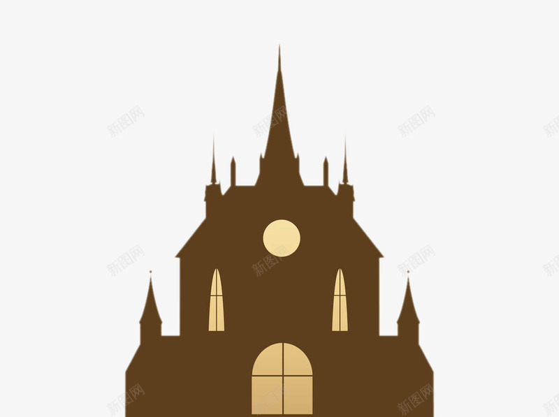 卡通城堡png免抠素材_新图网 https://ixintu.com 动漫 城堡 恐怖 手绘