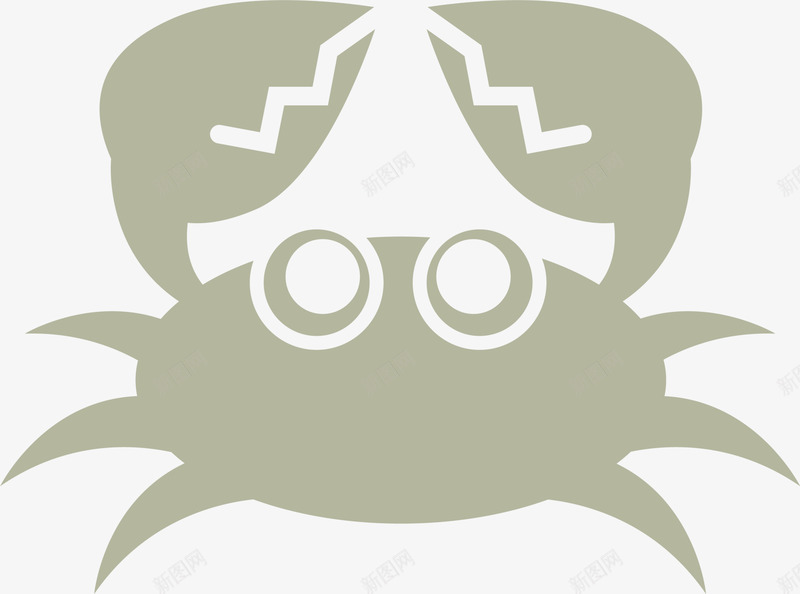 卡通绿色螃蟹png免抠素材_新图网 https://ixintu.com 卡通螃蟹 可爱螃蟹 呆萌 白色眼睛 绿色螃蟹 绿色钳子