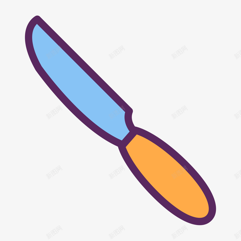 彩色手绘小刀元素图标png_新图网 https://ixintu.com 刀具 卡通图标 圆角 工具 彩色 扁平化 手拿小刀 手绘 把手