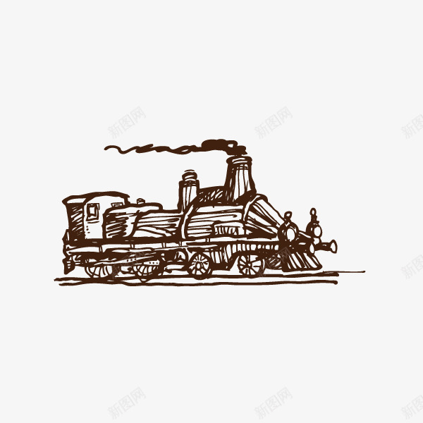火车蒸汽火车复古矢量图ai免抠素材_新图网 https://ixintu.com 复古 火车 蒸汽火车 矢量图