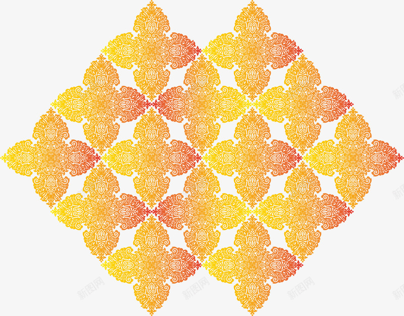 欧式金色华丽复古图案矢量图ai免抠素材_新图网 https://ixintu.com 华丽 欧式暗纹 繁复 装饰 金色 矢量图