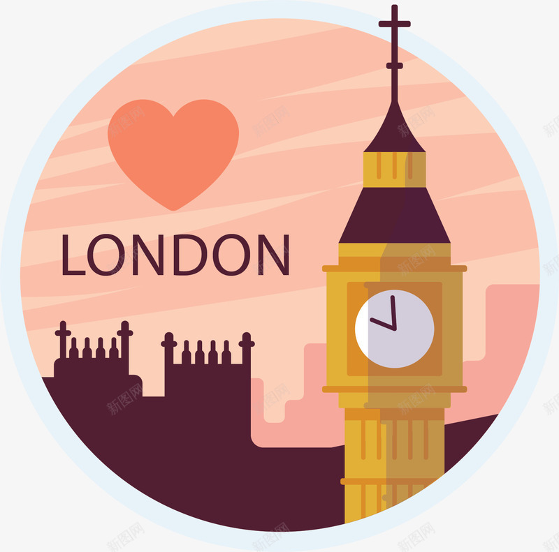 英国伦敦旅游标签矢量图ai免抠素材_新图网 https://ixintu.com 伦敦 伦敦旅游 大笨钟 旅游 旅游标签 矢量png 矢量图