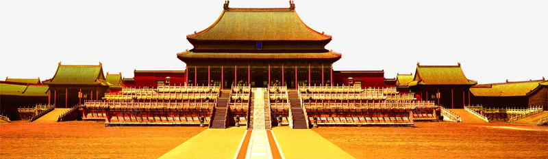 中国风金黄色宫殿png免抠素材_新图网 https://ixintu.com 国风 宫殿 金黄色