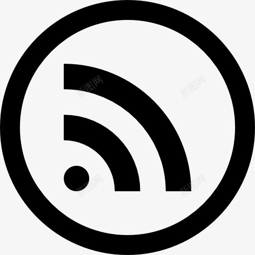 RSS订阅的圆形按钮图标png_新图网 https://ixintu.com RSS按钮 metrize 圆 圆形 接口 订阅 象征