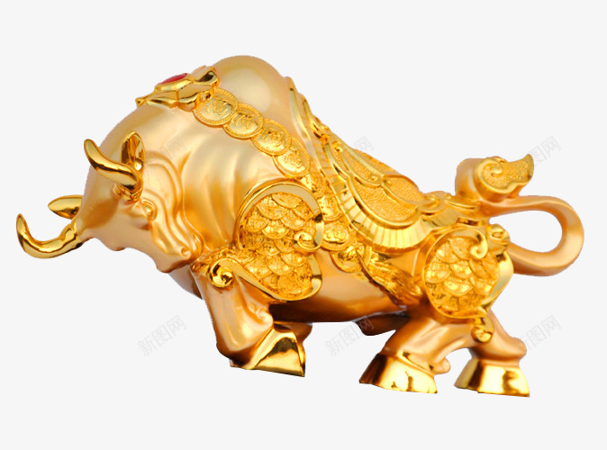 运势如虹金牛png免抠素材_新图网 https://ixintu.com 摆件 牛 耕种 耕种画 鎏金