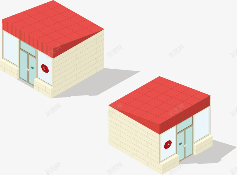 建筑高楼城镇png免抠素材_新图网 https://ixintu.com 城市 建筑 房子 扁平化