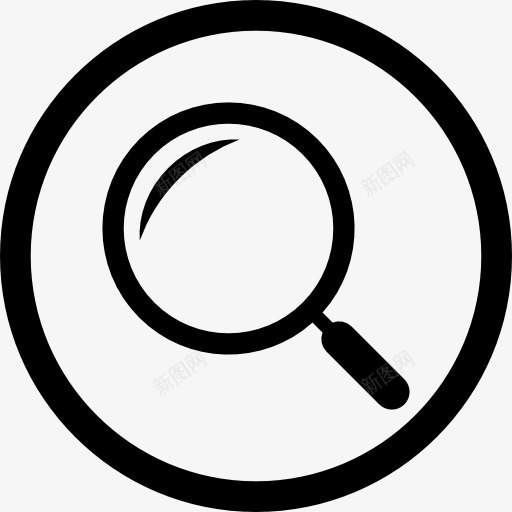 主动搜索图标png_新图网 https://ixintu.com 主动 圈 循环 搜索 放大镜 界面 符号