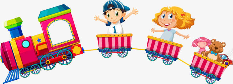 卡通可爱火车png免抠素材_新图网 https://ixintu.com 卡通 可爱 火车