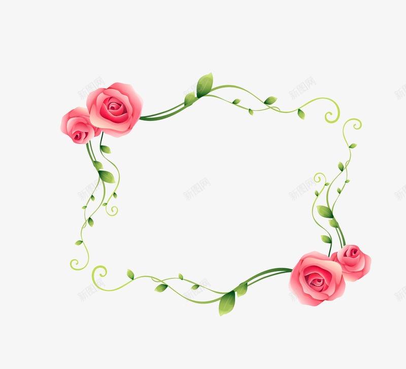 花纹花边png免抠素材_新图网 https://ixintu.com 古典浪漫 底纹边框 炫彩花卉 花纹花边 韩式花纹
