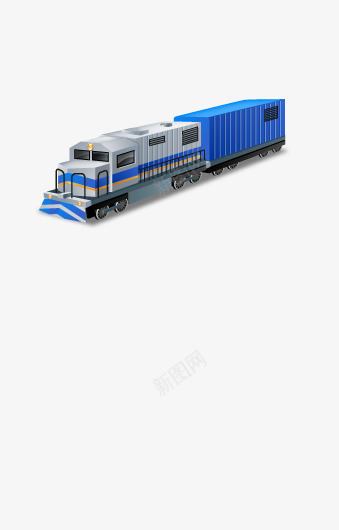 卡通长火车png免抠素材_新图网 https://ixintu.com 卡通 手绘 运输 长货车