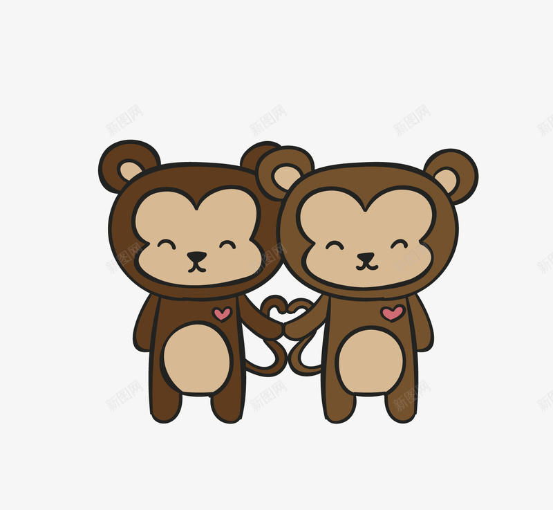 爱情卡通可爱小动物装饰爱情动物png免抠素材_新图网 https://ixintu.com 动物可爱 卡通动物 小清新海报设计 手绘动物头像 爱情动物 爱情卡通可爱小动物装饰爱情动物头像猴子免费下载 猴子 萌萌哒的小动物 装饰卡通