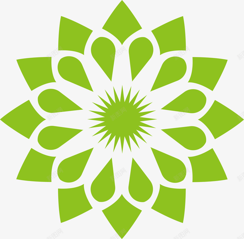 绿色绽放的花纹矢量图ai免抠素材_新图网 https://ixintu.com 古尔邦节 宰牲节 宰牲节花纹 矢量png 绽放的花纹 绿色花纹 矢量图