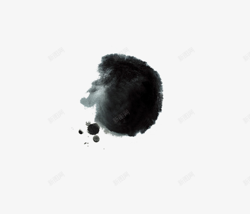 水墨艺术png免抠素材_新图网 https://ixintu.com 书画 创意 水墨 黑色