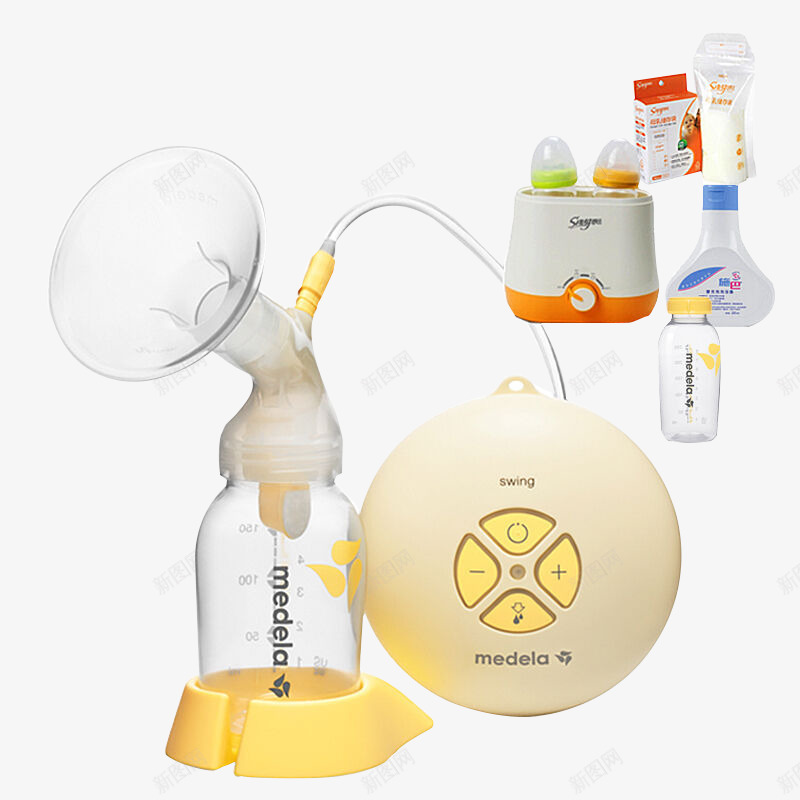 单边吸乳器png免抠素材_新图网 https://ixintu.com 智能变频静音型 电动吸奶器 自动挤奶器