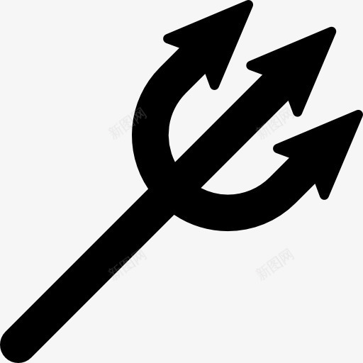 三叉戟图标png_新图网 https://ixintu.com 恐怖 恶魔 魔鬼