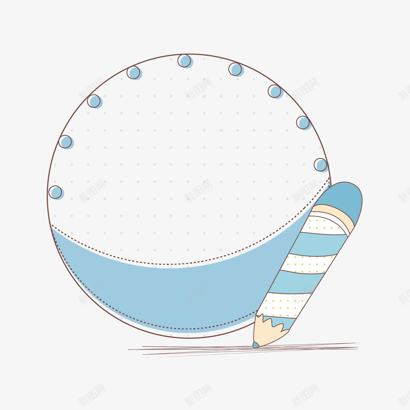 韩式卡通装饰标签png免抠素材_新图网 https://ixintu.com 卡通 标签 网页元素 装饰 铅笔