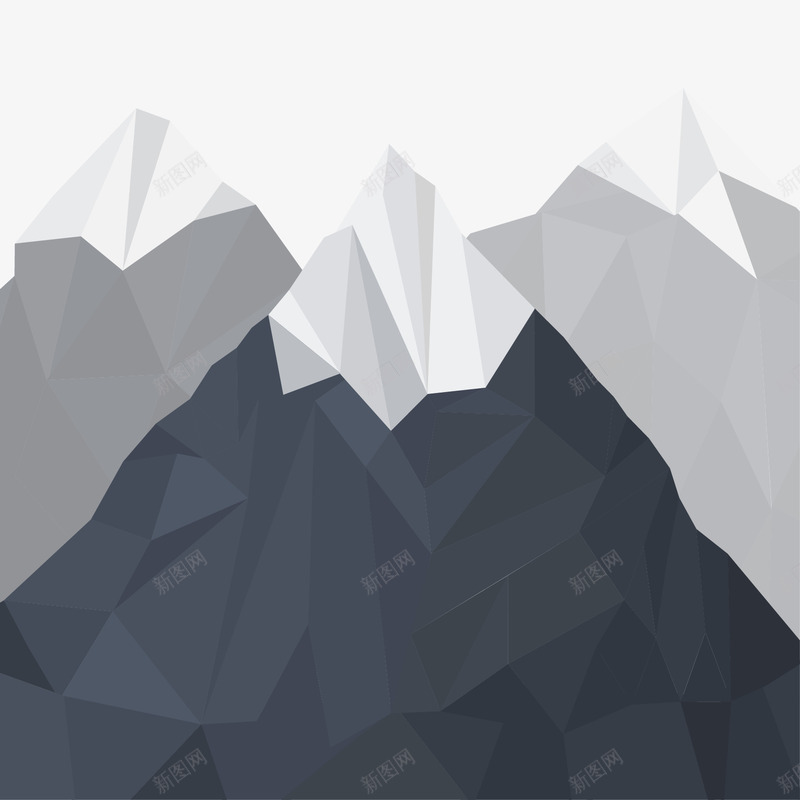 几何形雪山山顶png免抠素材_新图网 https://ixintu.com 几何雪山 山顶 抽象雪山 雪山 雪山素材