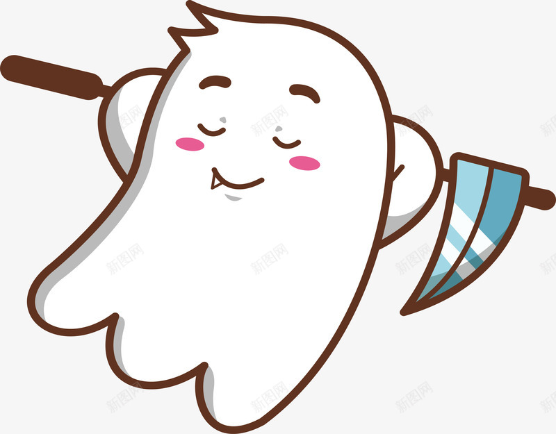 枕着镰刀睡觉的幽灵png免抠素材_新图网 https://ixintu.com 万圣节 幽灵 恐怖幽灵 白色幽灵 白色恐怖 矢量png 镰刀
